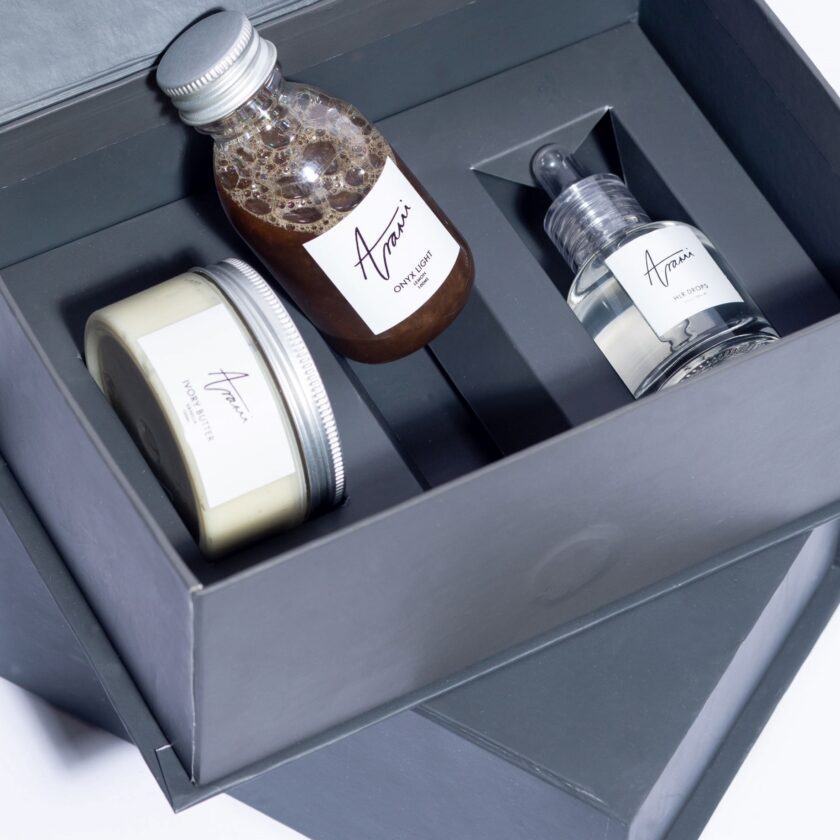 A limited edition love box for the special people in your life. Arami Essentials. Skincare.