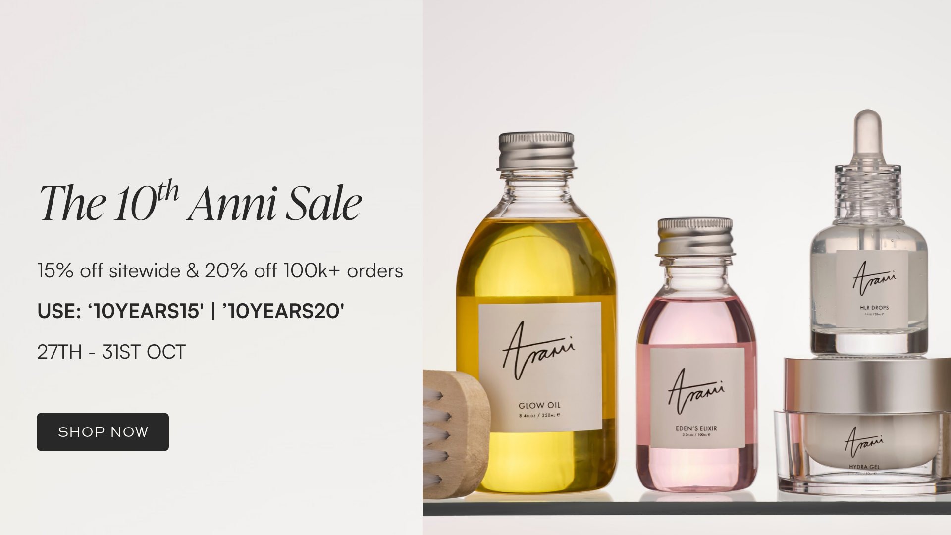 10TH Anniversary - Homepage Website Banner